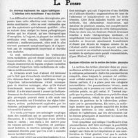 1804 - Page 1759 - Partie scientifique. L'actualité scientifique. La Presse. Un nouveau traitement des algies tabétiques : L’injection intra-rachidienne d’eau distillée [(Lyon Médical, 30 avril 1939.)] / Quelques réflexions sur la section des brides pleurales [(L'Actualité médico-chirurgicale, mars 1939.)]