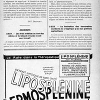 1828 - Page LV-1781 - Correspondance. Application des tarifs d'honoraires. Visite comptée à la fois au titre d'assuré social et au titre de réformé de guerre / Accidents. Les frais médicaux sont dus même si le blessé n’a pas cessé son travail / La limitation des honoraires accidents ne s’applique pas aux patrons agriculteurs