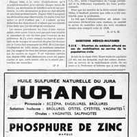 1830 - Page LVII-1783 - Correspondance. Fiscalité. Déclaration des frais d'automobile / Questions médico-militaires. Situation du médecin affecté en cas de mobilisation au service de la population civile