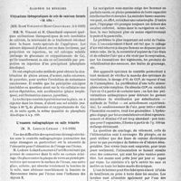 1870 - Page 1819 - Partie scientifique. L'actualité scientifique. Les Sociétés Savantes. Paris. Académie de médecine. Utilisations thérapeutiques de sels de calcium formés « in situ », (2-5-1939) / L’examen radiographique en salle éclairée, (9-5-1939) / La Vie à bord des sous-marins, (23-5-1939)