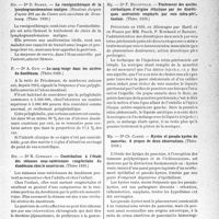 1874 - Page 1823 - Partie scientifique. L'actualité scientifique. Les Thèses. La roentgenthérapie de la lymphogranulomatose maligne. (Résultats éloignés d’après 202 cas du Centre anti-cancéreux de Strasbourg, par Sichel (Thèse 1939.) / Le sang rouge dans les ulcères du duodénum, par Dr A. Guy, (Thèse 1939.) / Contribution à l’étude des sténoses sous-vatériennes congénitales du duodénum chez le nourrisson, par Dr R. Conrady, (Thèse 1939.) / Traitement des ascites cirrhotiques d’origine éthylique par les diurétiques mercuriels employés par voie intra-péritonéale, par Dr F. Berleville, (Thèse 1939.) / Kystes et pseudo-kystes du pancréas. A propos de deux observations, par Dr Ch. Carré, (Thèse 1939.)