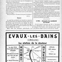 1893 - Page 1842-LX - Correspondance. Accidents. La limitation des honoraires ne s'applique pas en cas d'accident individuel / Autopsie d’un accidenté du travail