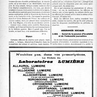 1899 - Page 1848-LXVI - Correspondance. Questions médico-militaires. Mise hors cadres ou en affectation spéciale / Assurances sociales. Cumul de la pension d'invalidité et de l'indemnité journalière