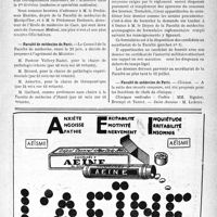 1908 - Page VII-1857 - Dernières nouvelles. Académie de médecine / Faculté de médecine de Paris / Faculté de médecine de Paris / Faculté de médecine de Paris