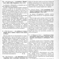 1924 - Page 1873 - Partie scientifique. L’actualité scientifique. Les Thèses. La diphtérie à Montpellier de 1883 à 1938. Prophylaxie, par Dr P. Naboudet, (Thèse 1939.) / Le problème de l’enfance estropiée dans le monde. L’urgence d’une solution en France, par Dr M. Rousseau / Les interventions sur le sympathique dans la pathologie traumatique des nerfs, par Dr J. Soubiran / De la constatation de la tumeur d’invagination dans le diagnostic des invaginations intestinales, par Dr A.-Y. Gouin, (Thèse 1939.) / Contribution à l’étude de la réaction cutanée locale à l’histamine. Ses modifications physiologiques et pathologiques, par Dr Marguerite Pénit, (Thèse 1939.)