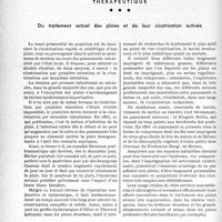 1925 - Page 1874 - Partie scientifique. L’actualité scientifique. Thérapeutique. Du traitement actuel des plaies et de leur cicatrisation activée
