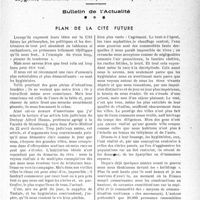 1926 - Page 1875 - Partie professionnelle. Bulletin de l’Actualité. Plan de la cité future