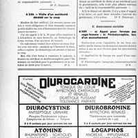 1939 - Page 1888-XLII - Correspondance. Application des tarifs d’honoraires. a) Accidents du Travail. Exploration radiologique d’une utilité contestable / Visite d’un accidenté décédé sur le coup / b) Assurances sociales. a) Appel pour forceps par sage-femme ; b) Périnéorraphie, lors d’un accouchement