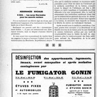 1943 - Page 1892-XLVI - Correspondance. Fiscalité. Amortissement du prix d’achat des automobiles / Assurances sociales. Les cures thermales pour les assurés sociaux