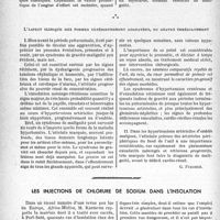 1965 - Page 1914 - Partie scientifique. Travaux originaux. La clinique au goût du jour. Comment prévoir l’évolution bénigne ou fâcheuse d’une hypertension artérielle, d’après le Professeur Riser, MM. Becq et Dardenne. Les éléments d’appréciation / L'aspect clinique des formes ultérieurement aggravées, ou graves immédiatement [G. Fischer] / Les injections de chlorure de sodium dans l'insolation [Pierre Labignette]