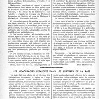 1975 - Page 1924 - Partie scientifique. Travaux originaux. Le problème actuel de la cuti-réaction tuberculique. A titre documentaire / Les hémorragies retardées dans les ruptures de la rate [P. Lacroix]