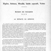 1986 - Page 1935 - Partie professionnelle. Bulletin de l’Actualité. La retraite du médecin