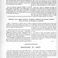 1997 - Page 1946 - Partie professionnelle. Bulletin de l’Actualité. Médecine Légale. L’examen du sang et la recherche de la paternité / Résultats d’une enquête mondiale, concernant l’utilisation des groupes sanguins dans les procès en discussion de paternité / Marchands de santé