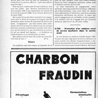 2007 - Page 1956-LXVI - Correspondance. Questions médico-militaires. Mobilisation pour la défense passive des médecins de réserve rayés des cadres / Promotion d’un médecin versé du service auxillaire dans le service armé