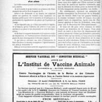 2011 - Page 1960-LXX - Correspondance. Questions diverses. Conditions d'exercice de la pro pharmacie / Examen de l’auteur présumé d’un crime