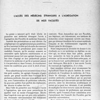 2024 - Page 1973 - Propos du jour. L'accès des médecins étrangers a l'agrégation de nos facultés [J. Noir]