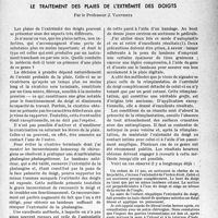2026 - Page 1975 - Partie scientifique. Le traitement des plaies de l’extrémité des doigts, par le professeur J. Vanverts
