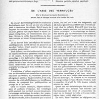 2027 - Page 1976 - Partie scientifique. Le traitement des plaies de l’extrémité des doigts, par le professeur J. Vanverts / De l'abus des vermifuges, par le Docteur Germain Blechmann