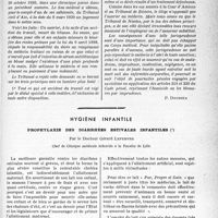 2080 - Page 2029 - Partie professionnelle. Bulletin de l’Actualité. Responsabilité professionnelle et accidents du travail. Irrecevabilité légale absolue du recours contre le médecin traitant en cas de faute aggravant le traumatisme d'un accident de travail / Hygiène infantile. Prophylaxie des diarrhées estivales infantiles, par le Docteur Gérard Lefebvre