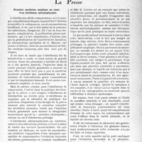 2112 - Page 2061 - Partie scientifique. L’actualité scientifique. La Presse. Pleurésie puriforme aseptique au cours d’un oléothorax antisymphysaire [(Le Progrès Médical, 13 mai 1939.)]