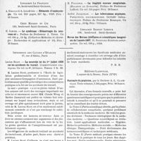 2114 - Page 2063 - Partie scientifique. L’actualité scientifique. Les Livres. Les Livres qui viennent de paraître… / La nouvelle loi du 1er juillet 1938 sur les accidents du travail, par Lucien Sicot, Imprimerie des caisses d’epargne, Paris / Annuaire du praticien, par le Docteur A.-L. Clairville, Editions Clairville, Paris (XVIe)