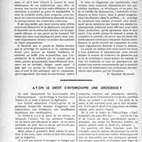 2117 - Page 2066 - Partie professionnelle. Bulletin de l’Actualité. Le privilège du médecin et du pharmacien / A-t-on le droit d'interrompre une grossesse ?
