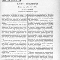 2146 - Page 2095 - Partie scientifique. Travaux originaux. Clinique chirurgicale. Cancer du côlon ilio-pelvien, M. J.-P. Tourneux