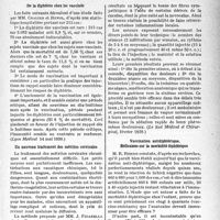 2152 - Page 2101 - Partie scientifique. L’actualité scientifique. La Presse. De la diphtérie chez les vaccinés [(Lyon Médical 14 mai 1939.)] / Un nouveau traitement des métrites cervicales [(Le Sud Médical et Chirurgical, février 1939.)] / Vaccination antidiphtérique. Réflexions sur la morbidité diphtérique [(Lyon Médical, 14 mai 1939)]