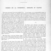 2182 - Page 2131 - Propos du jour. Pièges de la chirurgie : erreurs et fautes [J. Noir]