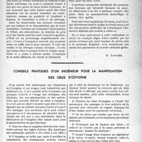 2196 - Page 2145 - Partie professionnelle. Bulletin de l’Actualité. La duperie de la recherche scientifique / Conseils pratiques d’un ingénieur pour la manipulation des obus d’oxygène [G. Lavalée]