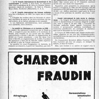 2219 - Page 2168-X - Dernières nouvelles. U.R. S. S / Le Xe Congrès international de dermatologie et de syphiligraphie / Le Ve Congrès international des femmes médecins / La natalité en Allemagne et en Autriche en 1938 / Comité international de lutte contre le charlatanisme