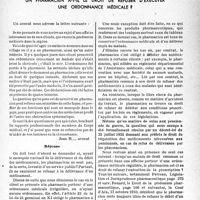 2240 - Page 2189 - Partie professionnelle. Bulletin de l'Actualité. Un pharmacien a-t-il le droit de refuser d’exécuter une ordonnance médicale ?