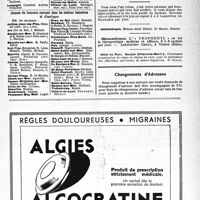 2258 - Page V-2207 - Abonnés du Concours exerçant dans les stations d’altitude / Abonnés du Concours exerçant dans les stations balnéaires et climatiques / Renseignements. Changements d’Adresses