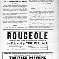 2286 - Page XXXIII-2235 - Correspondance. Application des tarifs d’honoraires. a) Accidents du Travail. Appareil plâtré sans réduction de fracture / Radiographie des doigts