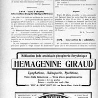 2289 - Page 2238-XXXVI - Correspondance. Application des tarifs d’honoraires. a) Accidents du Travail. Ablation d’ongle / Soins à l’hôpital. Interventions d’un prix inférieur à 40 francs / Intervention de « spécialiste »