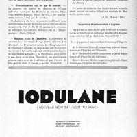 2304 - Page VII-2253 - Dernières nouvelles. École du Service de santé militaire / Documentation sur les gaz de combat / Hospices civils de Chambéry / A travers l’officiel. Hygiène mentale / Inspection départementale d’hygiène