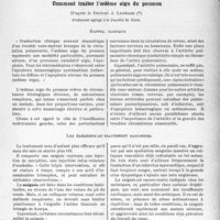 2318 - Page 2267 - Partie scientifique. Travaux originaux. La clinique cardiologique au goût du jour. Comment traiter l’œdème aigu du poumon, d’après le Docteur J. Lenègre [G. Fischer]
