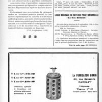 2349 - Page 2298-XII - A travers l’officiel. Réponses des Ministres aux questions des Parlementaires. Communication de renseignements administratifs à un Président de Syndicat. Attributions de la Commission départementale de contrôle de l’Assistance médicale gratuite / Service de santé / Ligue médicale de défense professionnelle, « Le Sou Médical »
