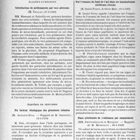 2359 - Page 2308 - Partie scientifique. L’actualité scientifique. Les Sociétés Savantes. Paris. Académie de médecine. Introduction de médicaments par voie aérienne, (27-6-1939) / Académie de chirurgie. Un facteur étiologique des grossesses tubaires, (19-4-1939) / Sur l’examen du fond de l’oeil dans les traumatismes cérébraux récents, (19-4-1939) / Plaie pénétrante de l’abdomen par empalement, (26-4-1939)