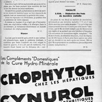 2372 - Page XXXV-2321 - Correspondance. Application des tarifs d’honoraires. b) Assurances sociales. Les frais de déplacement ont pour base le domicile du médecin et l'endroit où furent donnés les soins / Fiscalité. Déduction des frais de dernière maladie