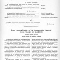 2419 - Page 2364 - Partie scientifique. Travaux originaux. Le triage des gazés au poste de secours / Étude audiométrique de la conduction osseuse dans l’examen de l’audition, Docteur J.-Ch. Giraud