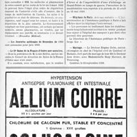 2444 - Page IX-2389 - Dernières nouvelles. La réquisition civile des médecins en Belgique / Les Journées médicales de Bruxelles de 1940. Le IIe Salon de la France d’Outre-mer aura lieu / Hôpitaux de Paris / Mariage