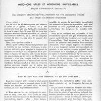 2446 - Page 2391 - Partie scientifique. Moignons utiles et moignons inutilisables, d’après le Professeur R. Leriche. Des résultats désastreux pour la prothèse par une application stricte des règles de médecine opératoire / Rien ne doit plus être improvisé. Ce qui doit être fait