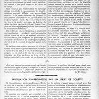 2448 - Page 2393 - Partie scientifique. Moignons utiles et moignons inutilisables, d’après le Professeur R. Leriche. Rien ne doit plus être improvisé. Ce qui doit être fait / Inoculation charbonneuse par un objet de toilette [G. Fischer]