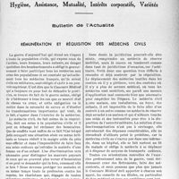 2452 - Page 2397 - Partie professionnelle. Bulletin de l’Actualité. Rémunération et réquisition des médecins civils