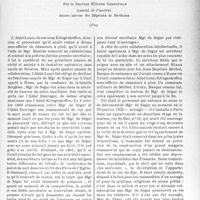 2492 - Page 2437 - Partie professionnelle. Bulletin de l'Actualité. Variétés. La Cécité de Monseigneur de Ségur, par le Docteur Étienne Ginestous, (Fin)