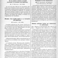 2525 - Page 2468 - Partie scientifique. L'actualité scientifique. Les Sociétés Savantes. Paris. Académie de médecine. Sur les projets de décret et d’arrêté concernant la vaccination anti-diphtérique, (18-7-1939) / Résultats d’une enquête relative à la vaccination anti-diphtérique, (18-7-1939) / Académie de chirurgie. Prophylaxie du choc transfusionnel, (26-4-1939) / Embolies artérielles traitées par embolectomie et artériectomie, (3-5-1939)