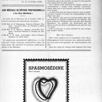 2544 - Page XXXIII-2481 - A travers l’officiel. Victimes de la guerre actuelle / Ligue médicale de défense professionnelle, " Le Sou Médical " / Correspondances de guerre
