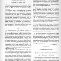 2567 - Page 2504 - Partie scientifique. L’actualité scientifique. Les Sociétés Savantes. Paris. Académie de chirurgie, Séance du 18 octobre 1939 / Académie de médecine. Quelques aspects de la circulation rétinienne, (25-7-1939)