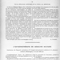 2599 - Page 2534 - Partie scientifique. Travaux originaux. Au chevet des patients. I, Le traitement de de l'énurésie infantile / II, Sur la rétraction atrophique de la vulve a la ménopause [G. Fischer] / L’oxygénothérapie en médecine militaire. Conclusions des Rapports présentés au Xe Congrès international de médecine et de pharmacie militaires (Washington, 7-15 mai 1939)